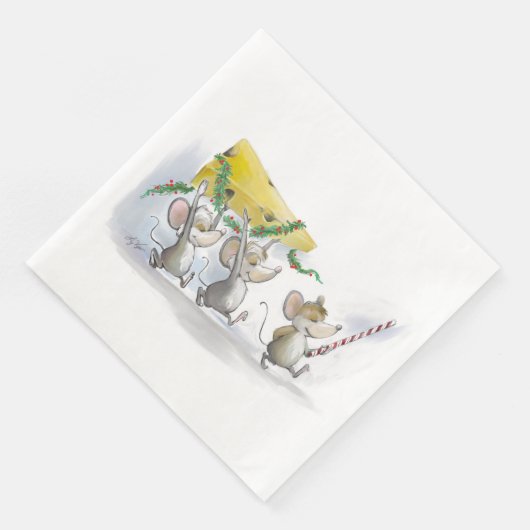 Het kerstcadeautje Napkin binnenhalen Servetten (Hoek)