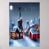 Het kerstdorp | AI Art Poster (Voorkant)