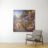 Het kerstdorp Fantasy Snowy Landschap Wandkleed (In situ)