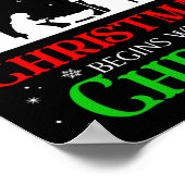 Het kerstfeest begint met het christelijk-Christel Poster (Hoek)