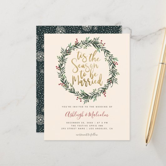 Het kerstfeest is de seizoensweddenschap (Voorkant / Achterkant in situ)