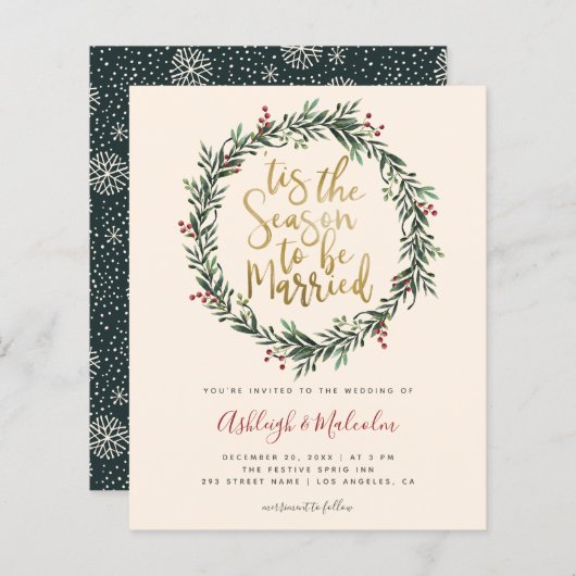 Het kerstfeest is de seizoensweddenschap (Voorkant / Achterkant)