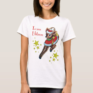 het kerstfeest is een blitzen rendiertshirt t-shirt