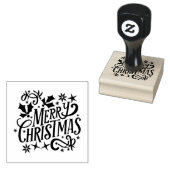 het kerstfeest rubberstempel (Gestempeld)
