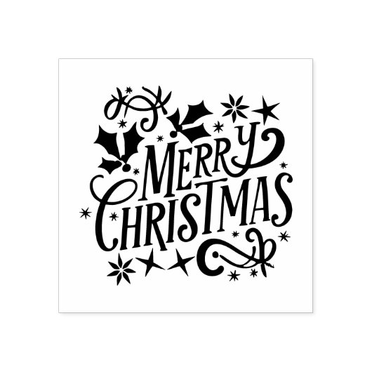 het kerstfeest rubberstempel (Afrduk)