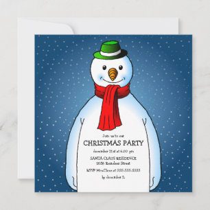 Het Kerstfeest Uitnodigingskaartje van de Sneeuwma Kaart