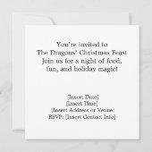 Het kerstfeest van de draken – Uitnodiging voor de (Achterkant)