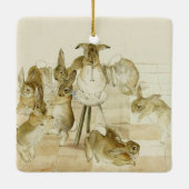 Het Kerstfeest van de konijnen door Beatrix Potter Keramisch Ornament (Achterkant)