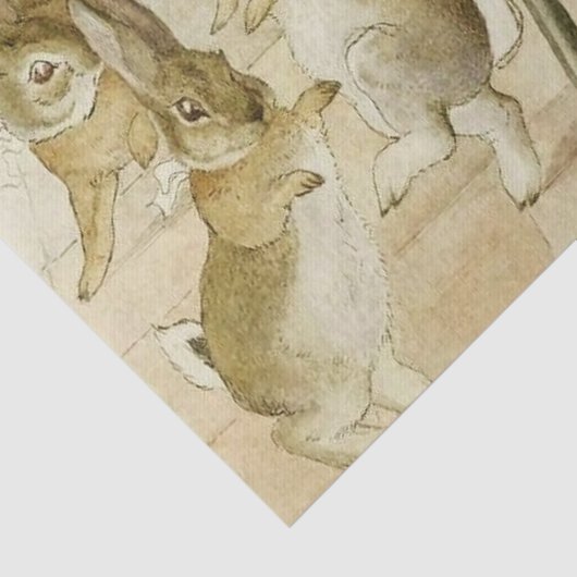 Het Kerstfeest van de konijnen door Beatrix Potter Tissuepapier (Detail)