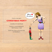 Het kerstfeest van de lieve vrouw acryl uitnodigingen (Voorkant)
