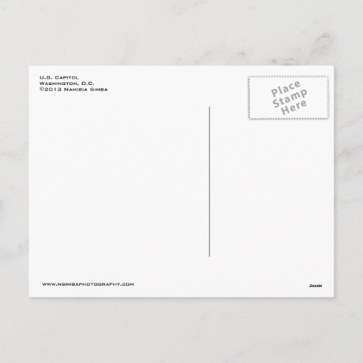 Het kerstfeest van Washington D.C. Briefkaart (Achterkant)