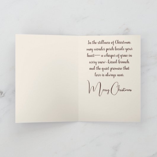 Het kerstgebed van een kardinaal feestdagen kaart (Binnen)