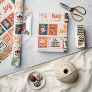 Het kerstinpakpapier van het nieuwe jaar bevat cadeaupapier
