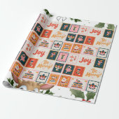 Het kerstinpakpapier van het nieuwe jaar bevat cadeaupapier (Uitgerold)