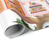 Het kerstinpakpapier van het nieuwe jaar bevat cadeaupapier (Rol Hoek)