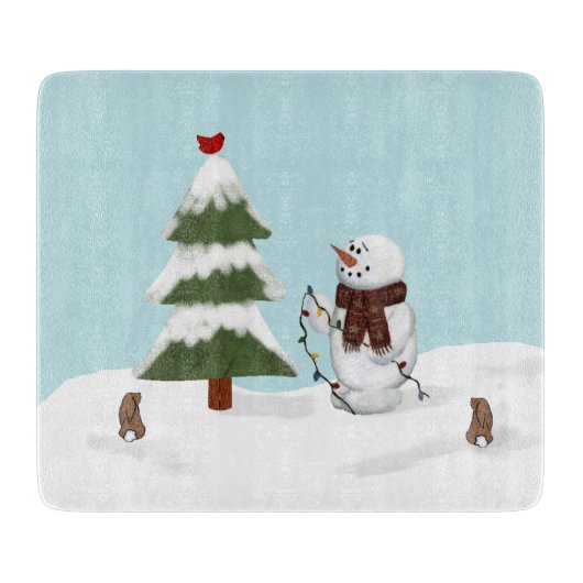 Het kerstknipbord van de boom decorteren snijplank (Voorkant)