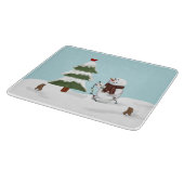 Het kerstknipbord van de boom decorteren snijplank (Hoek)