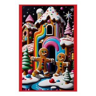 Het kerstkoekjespaar perfect poster