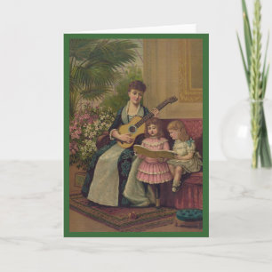 Het kerstlied feestdagen kaart