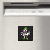 Het Kerstmis Familie Pyjama Feest van de Oma Elf Magneet (Insitu (Vaatwasser))