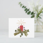 Het Kerstmis Gedrukte Design van de Bloem Feestdagenkaart (Staand voorkant)