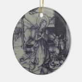Het Kerstmisgebeuren Stark Ink Art Keramisch Ornament (Links)