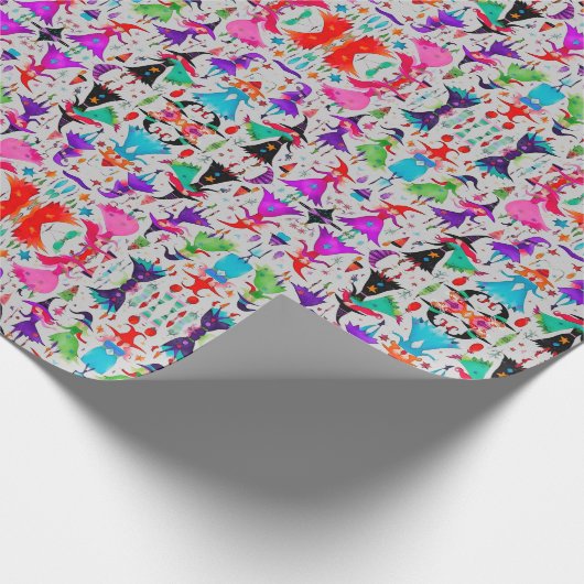 Het Kerstmisheks 7 Ontwerp Verpakkingsdocument Cadeaupapier (Hoek)