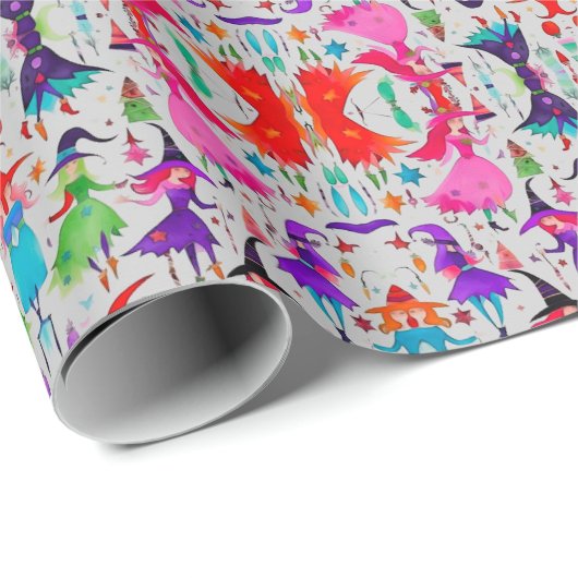 Het Kerstmisheks 7 Ontwerp Verpakkingsdocument Cadeaupapier (Rol Hoek)