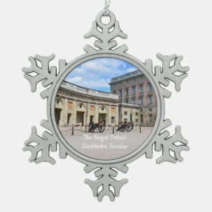 Het kerstornament Koninklijk Paleis Stockholm Tin Sneeuwvlok Ornament