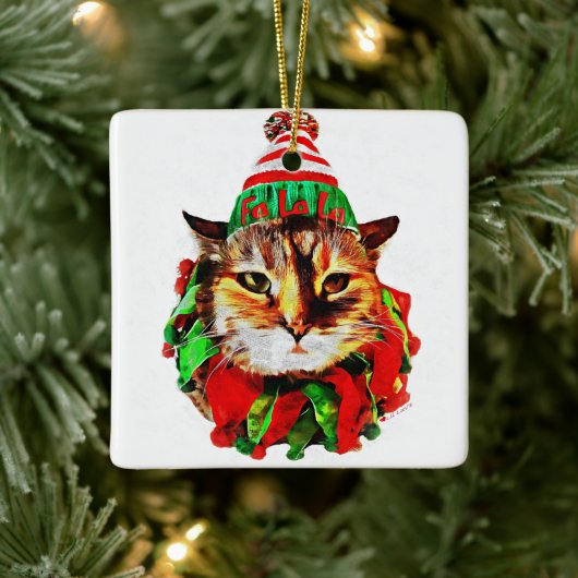 Het kerstornament van Lil Luv Keramisch Ornament (Boom)