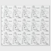 Het kerstpapier cadeaupapier (Vlak)