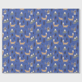 Het kerstpapier met flessenvulling cadeaupapier (Vlak)