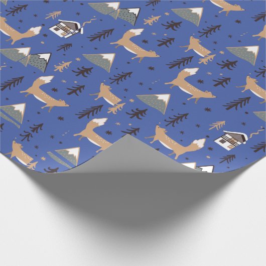 Het kerstpapier met flessenvulling cadeaupapier (Hoek)