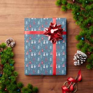 Het kerstpatroon in de winter. cadeaupapier