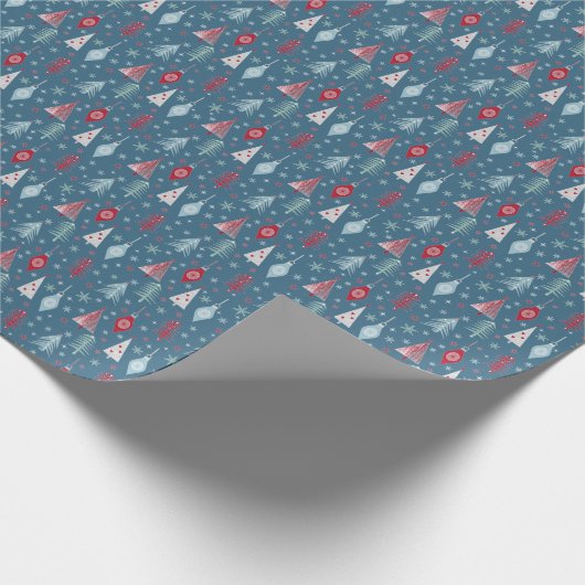 Het kerstpatroon in de winter. cadeaupapier (Hoek)