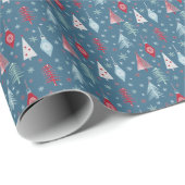 Het kerstpatroon in de winter. cadeaupapier (Rol Hoek)