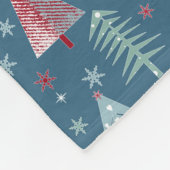 Het kerstpatroon in de winter. fleece deken (Hoek)