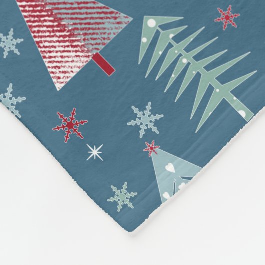 Het kerstpatroon in de winter. fleece deken (Hoek)