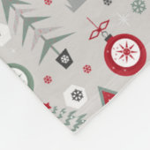Het kerstpatroon in de winter. fleece deken (Hoek)