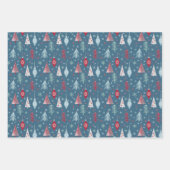 Het kerstpatroon in de winter. inpakpapier vel (Voorkant)