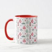 Het kerstpatroon in de winter. Mok (Links)