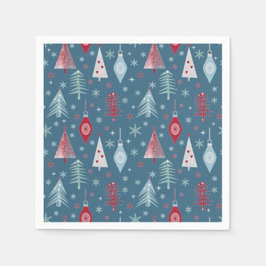 Het kerstpatroon in de winter. servet (Voorkant)