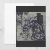 Het Kerststalletje Stark Ink Art Kaart (Voorkant / Achterkant)