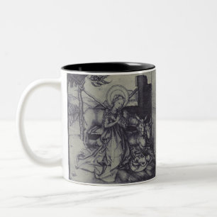 Het Kerststalletje Stark Ink Art Tweekleurige Koffiemok