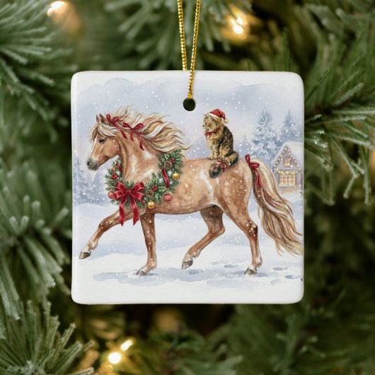 Het Kerstteam- Maggie en Nari Keramisch Ornament (Boom)