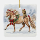 Het Kerstteam- Maggie en Nari Keramisch Ornament (Achterkant)