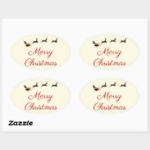 Het kerstthema I Ovale Sticker (Vel)