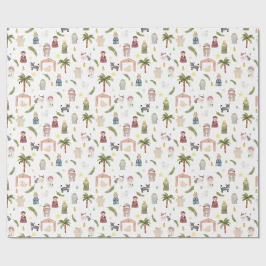 Het kerstvakantiewrapppapier van de Nativity Cadeaupapier (Vlak)
