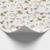 Het kerstvakantiewrapppapier van de Nativity Cadeaupapier (Hoek)