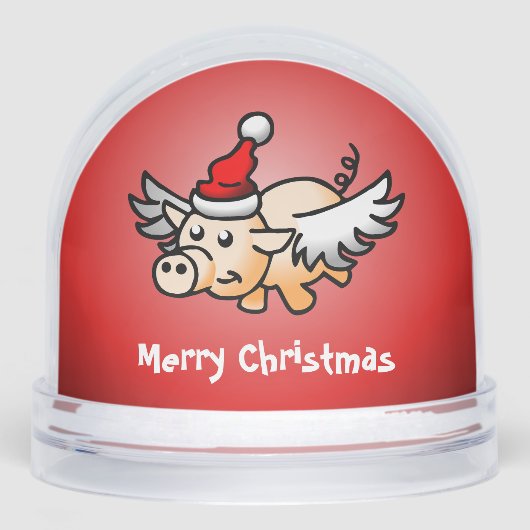 Het kerstvarken sneeuwbol (Voorkant)